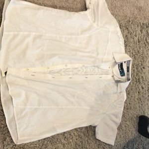 White roar long sleeve button down